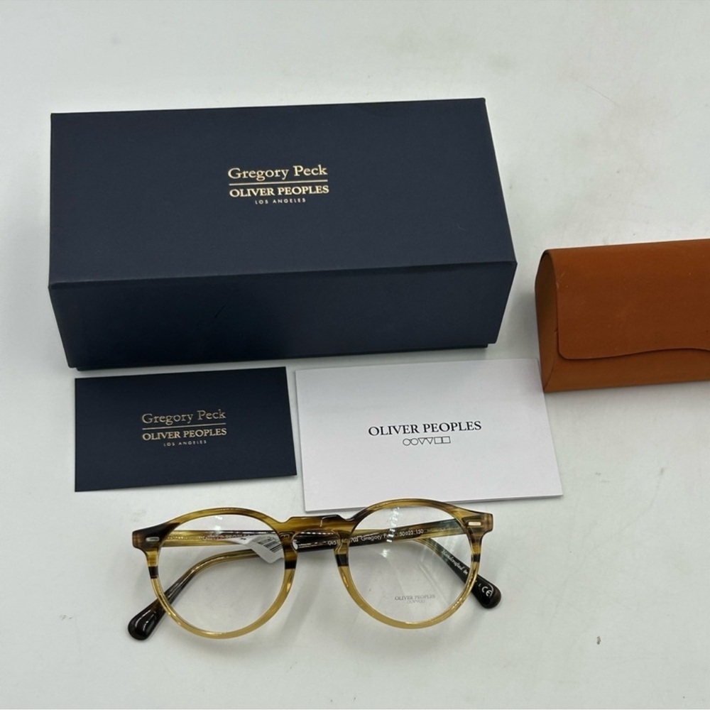 Unisex Gucci, Oliver Peoples Gregory Peck collaboration, eyeglasses made Italy